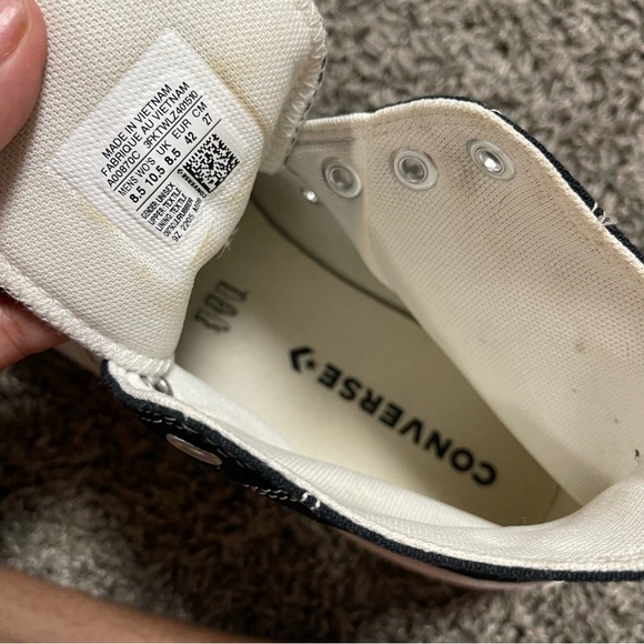 Converse Chuck Taylor All Star Lugged 2.0 High Top Black Canvas Sz 8.5M/10.5W - Picture 3 of 9